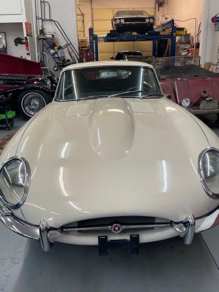 1963 Jaguar XKE dark blue fixedhead coupe 27631 Miles