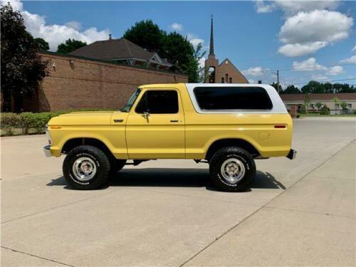 1978 Ford Bronco 4X4 Yellow Manual Transmission