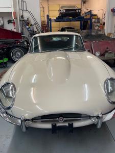 1963 Jaguar XKE dark blue fixedhead coupe 27631 Miles