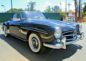 1959 Mercedes Benz 190SL ROADSTER Black Red Leather interior