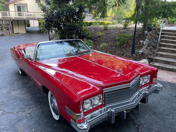 1974 Cadillac Eldorado Convertible Red 34000 Miles