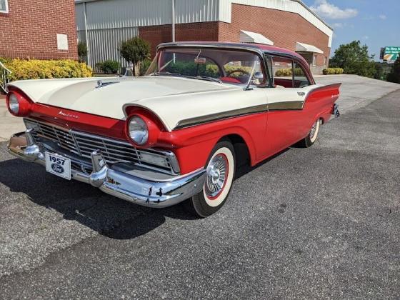 1957 Ford Fairlane Club Victoria 500 13233 Miles Red hardtop
