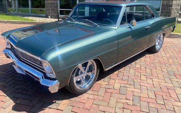 1966 Chevrolet Nova II V8 Manual 5 Speed Coupe Green