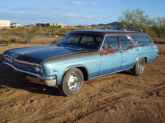 1966 Chevrolet Impala Rare Wagon 396 4 speed Factory AC