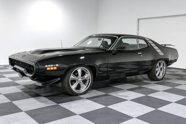 1971 Plymouth Satellite Black Coupe 440 Big Block V8 4L60E Automatic